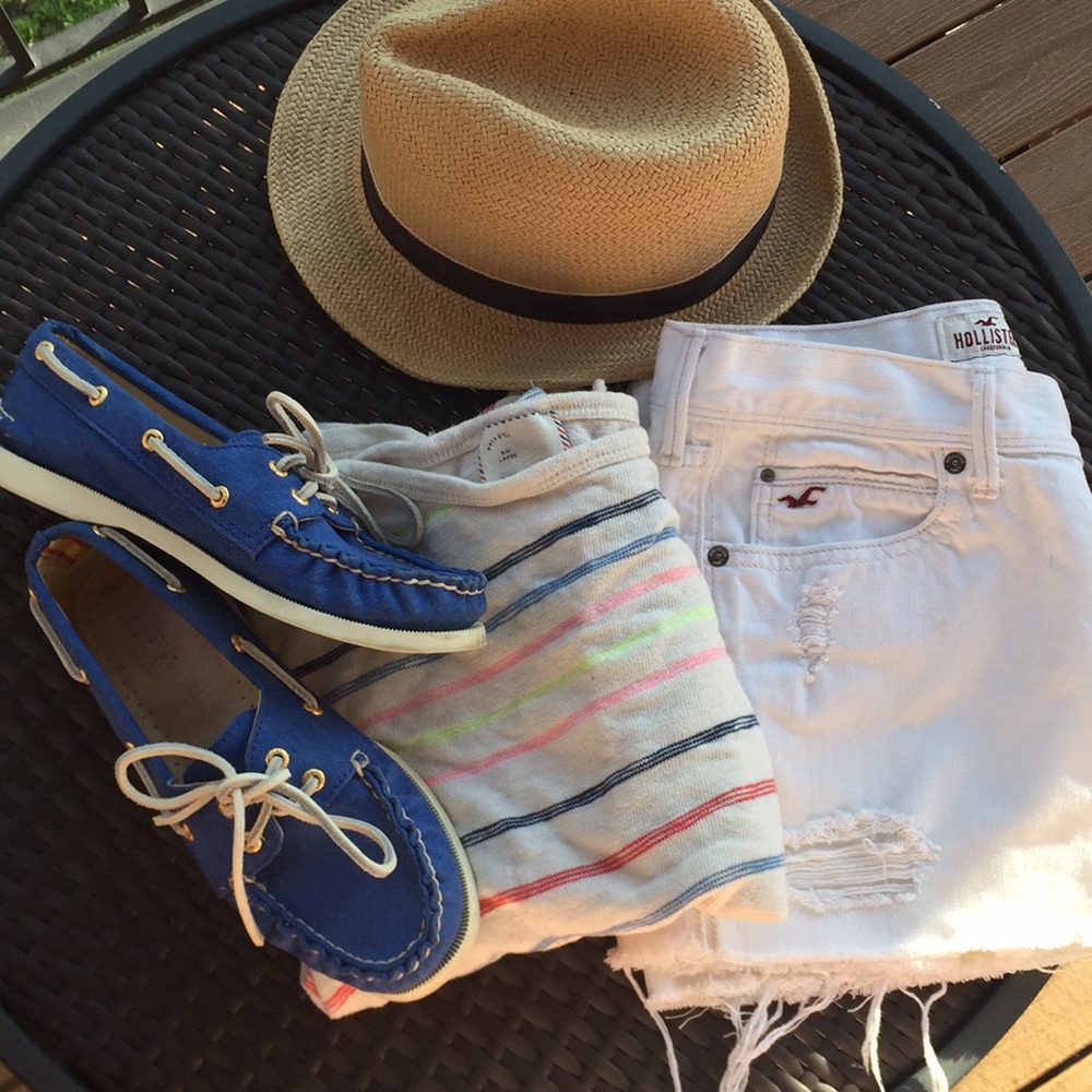 Sperry Top Sider/J. Crew  Blue Boat Shoes 7